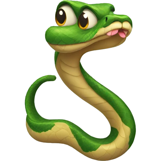snake wearing bows emoji