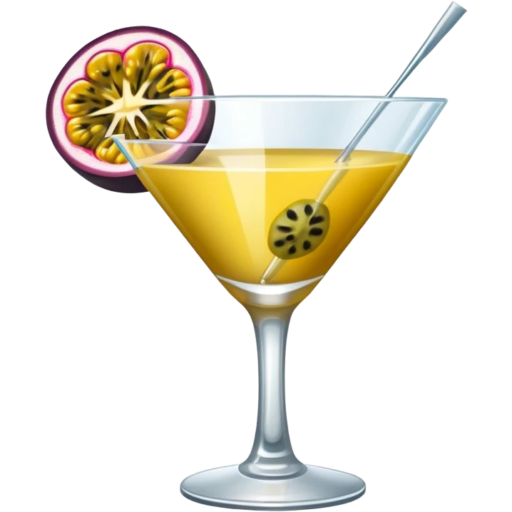 martini glass with half passionfruit emoji