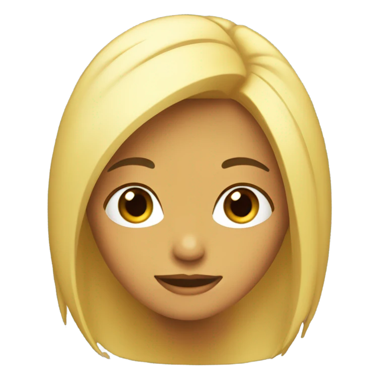 Chica pelo largo lacio emoji