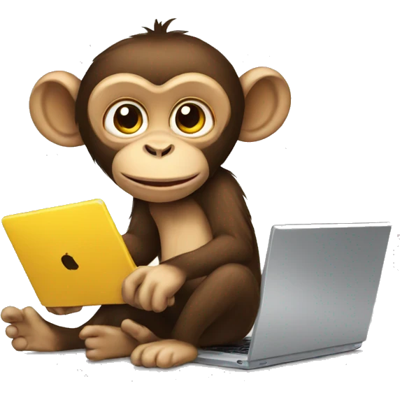 monkey with laptop emoji