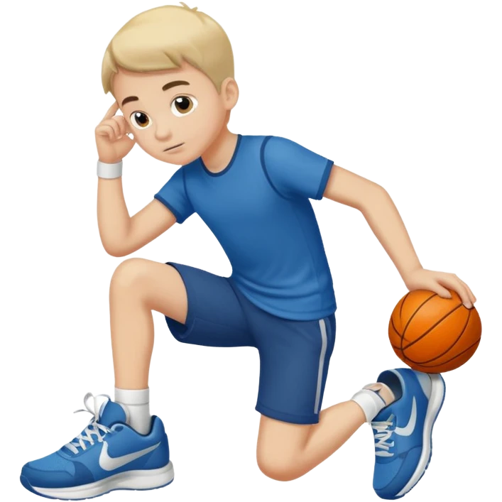 emoji- of a boy putting on his sneakers emoji