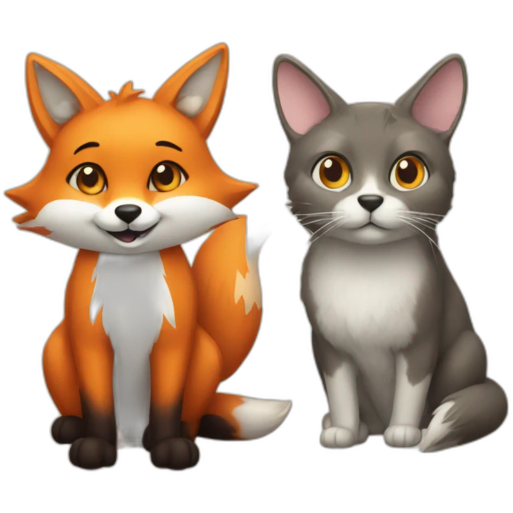 Fox with a cat emoji