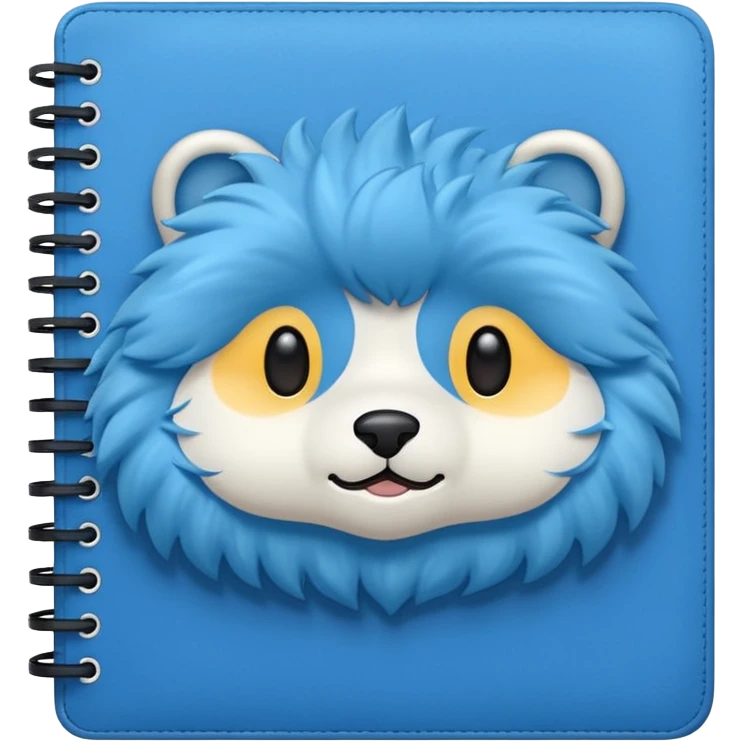 A blue notebook, fluffy and soft emoji
