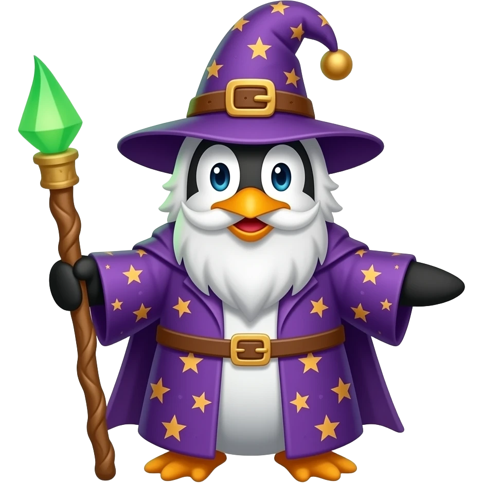 Penguin Wizard emoji