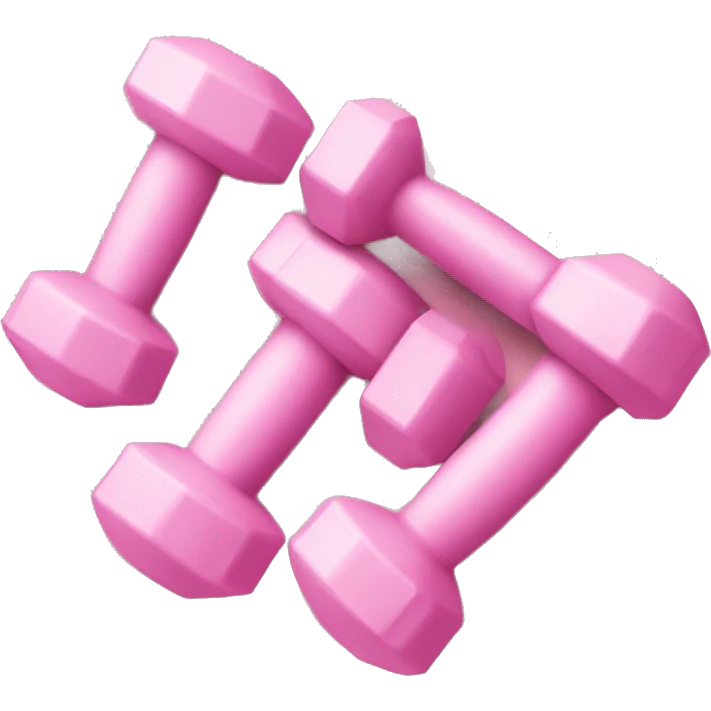 Set of Baby Pink dumbbells emoji
