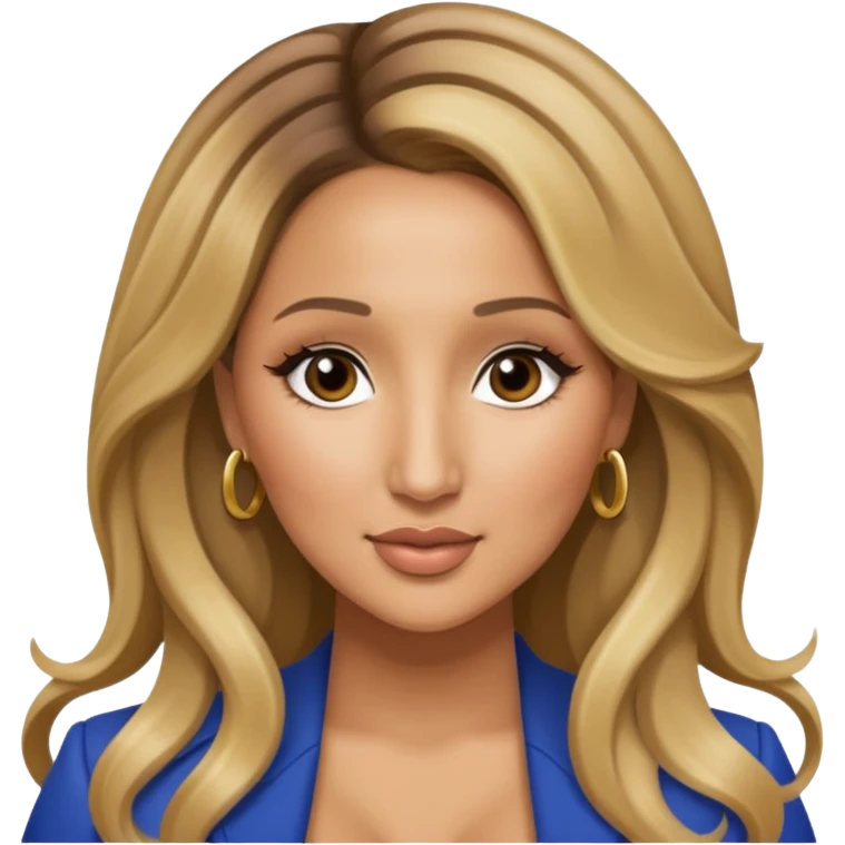 Adrienne Bailon with long dark blonde hair emoji