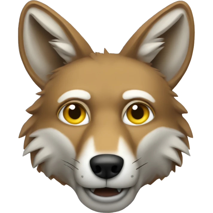 Quite coyote with fingers emoji