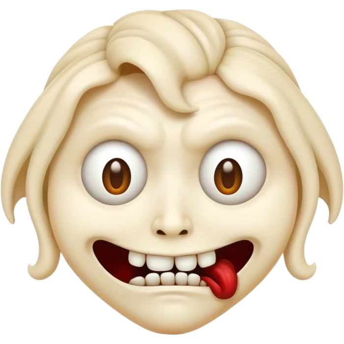 Creepy twisted face emoji  emoji