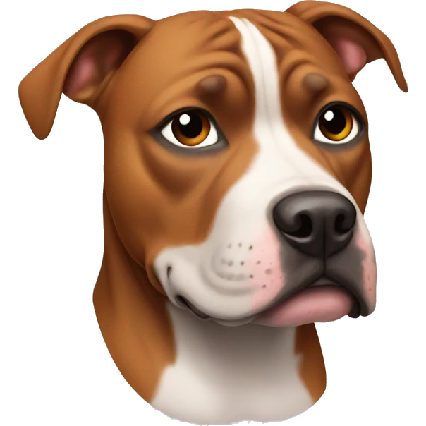 pitbull with eyebrows raised emoji