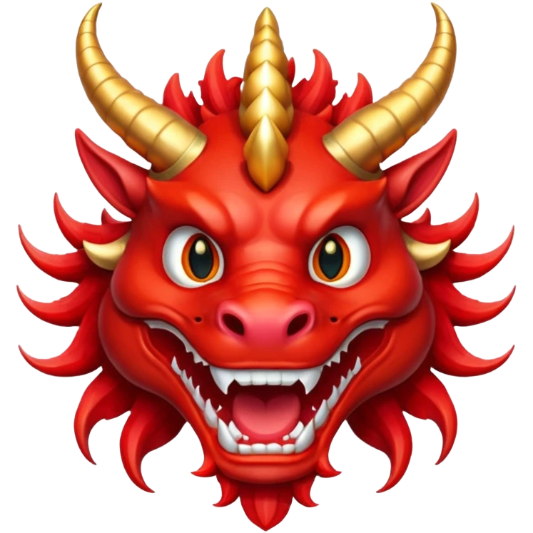 chinese dragon face happy new year emoji