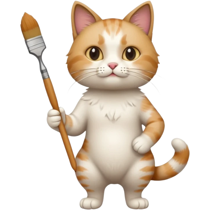 cat Artist, full body emoji