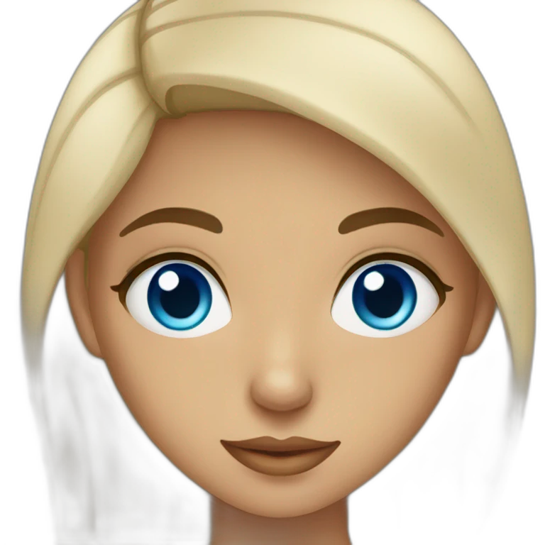 Algerian girl with blue eyes  emoji