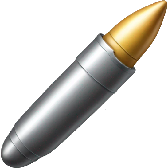 cartoon bullet, single emoji