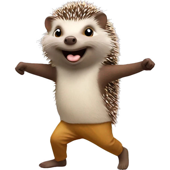 Hedgehog dancing emoji