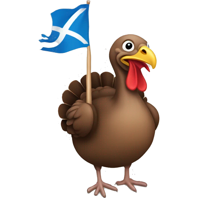 Turkey holding peta flag emoji