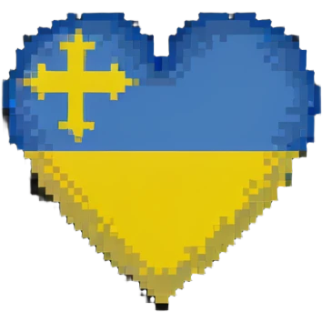 Ukrainian flag heart emoji