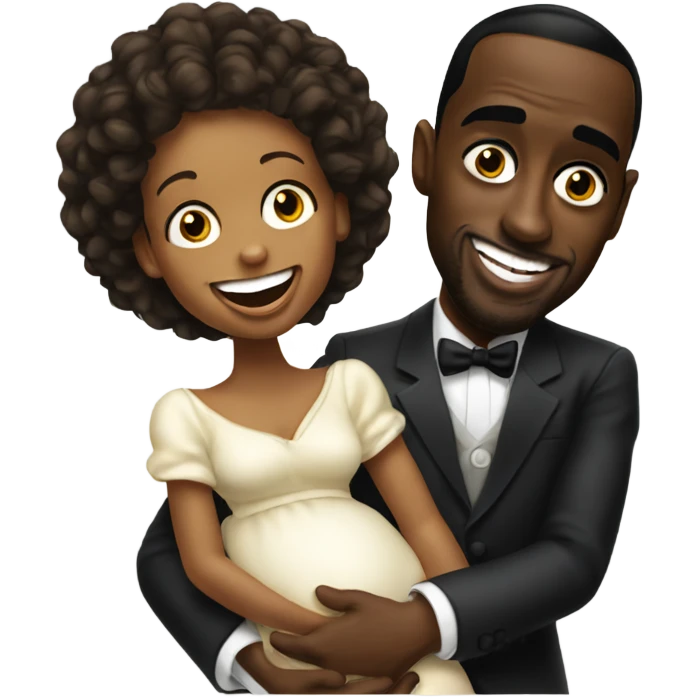 P diddy holding an infant while grinning emoji
