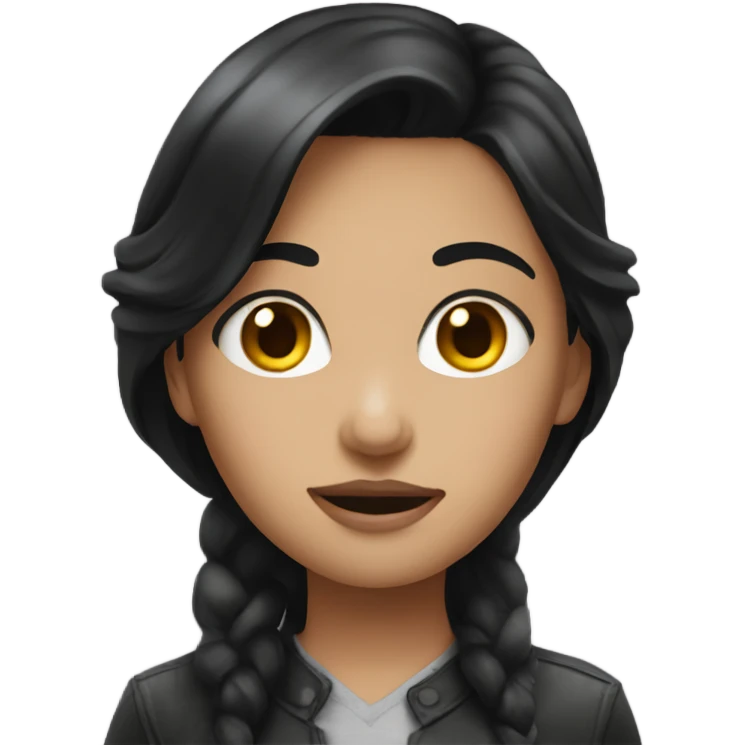 dark haired girl serving baddie  emoji