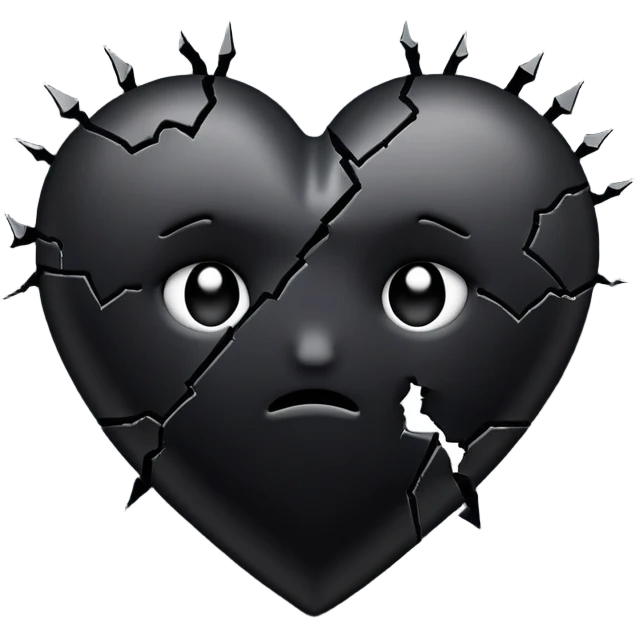 black broken heart emoji  emoji