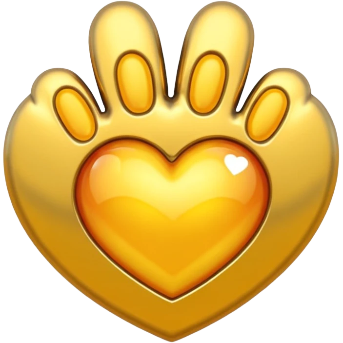 heart with a paw print and a sun emoji