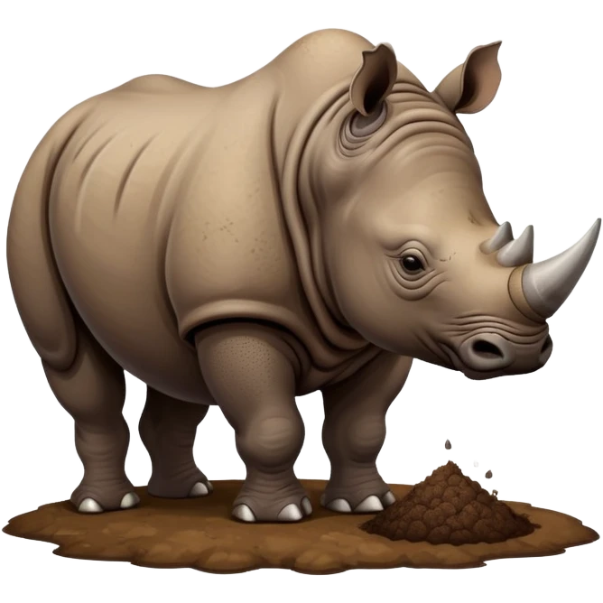 Rhino pooping emoji