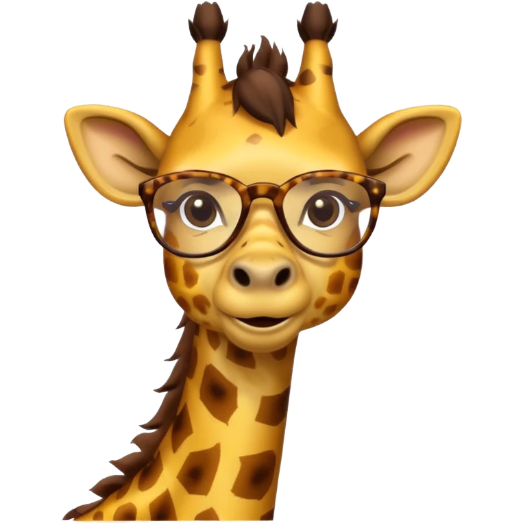 giraffe with glasses emoji