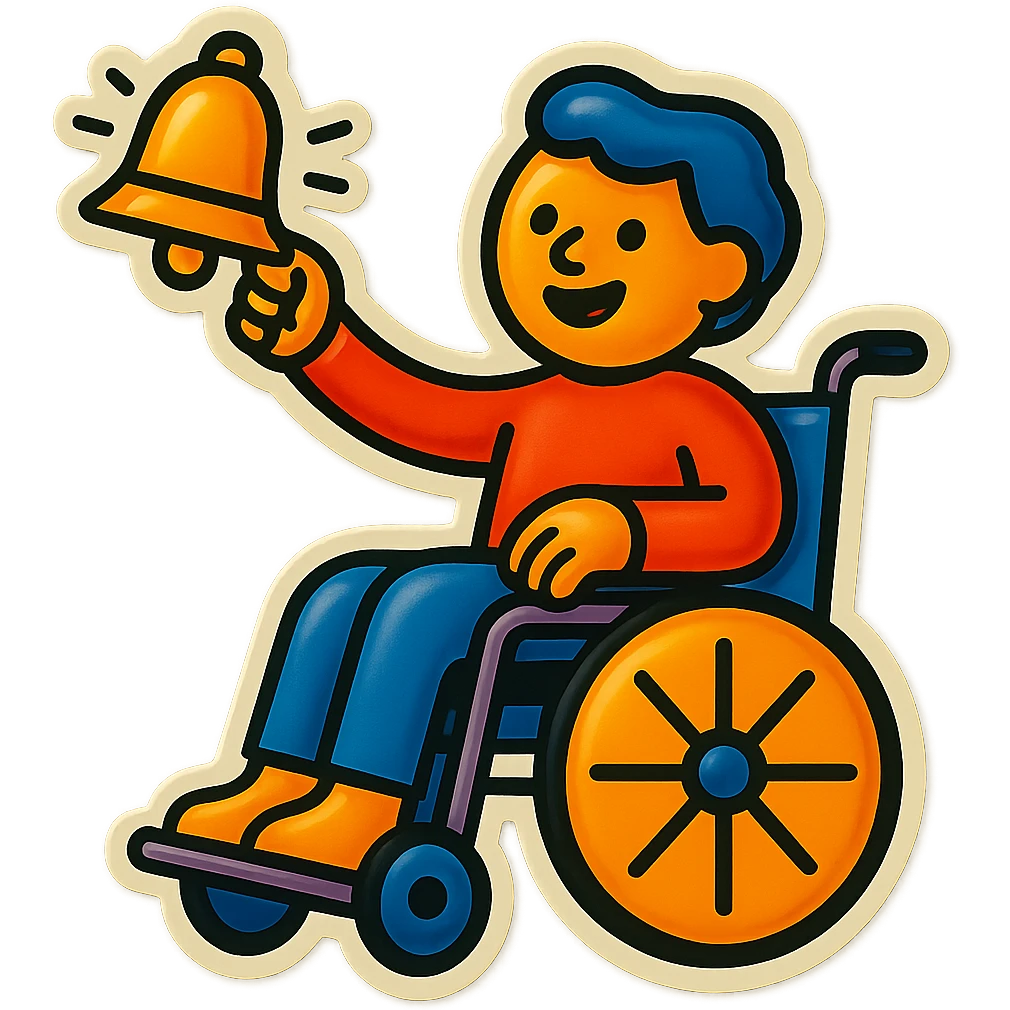 Make the bell yellow, keep the rest unchanged, preserve transparency. emoji