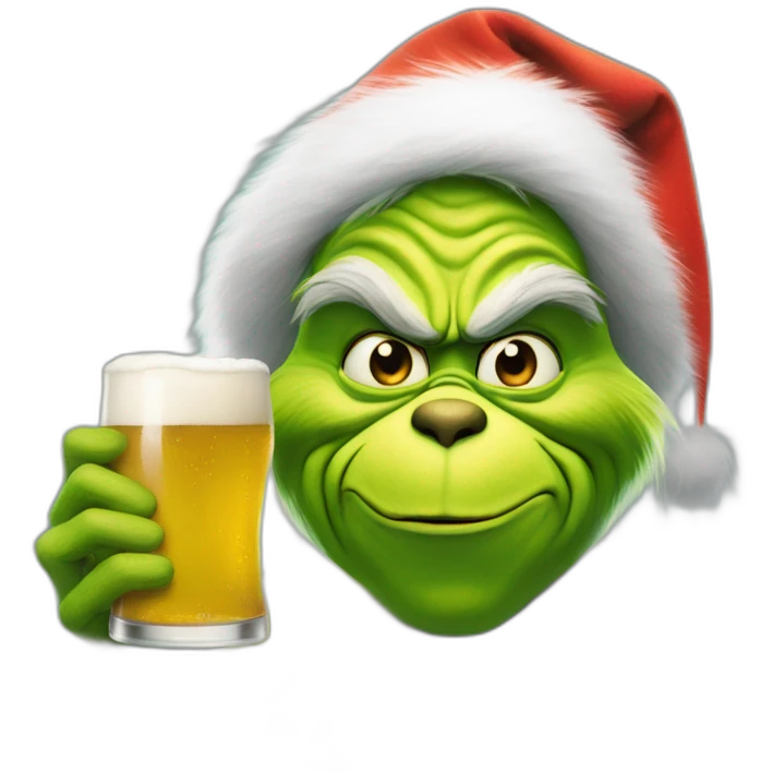 Le grinch qui boit un bière  emoji