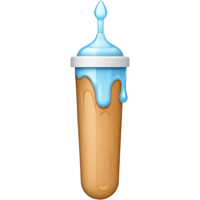 Veiny stick skin color with white liquid emoji