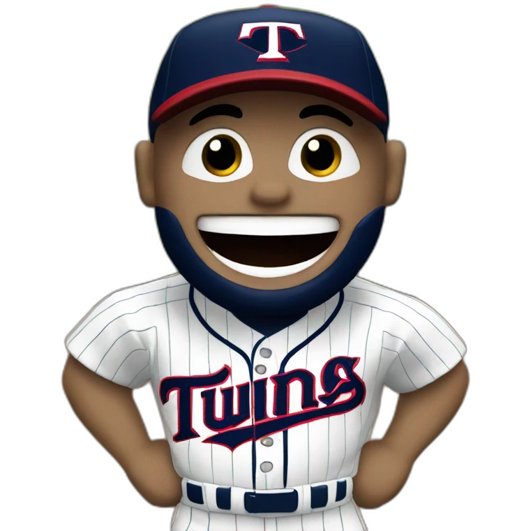 Happy Minnesota Twins fan emoji