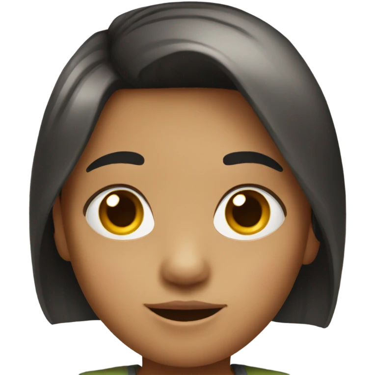 mixed little kid with straight hair emoji