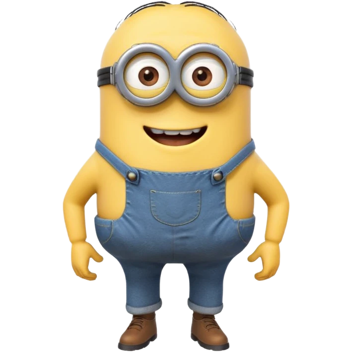 A yellow minion with his pants falling down and his butt crack showing emoji