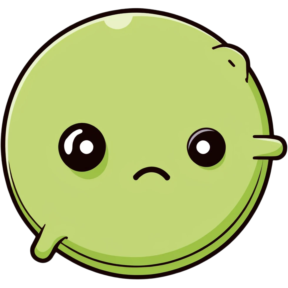 cartoon eye with small crusty booger in the corner, sleepy eye with crusty discharge emoji