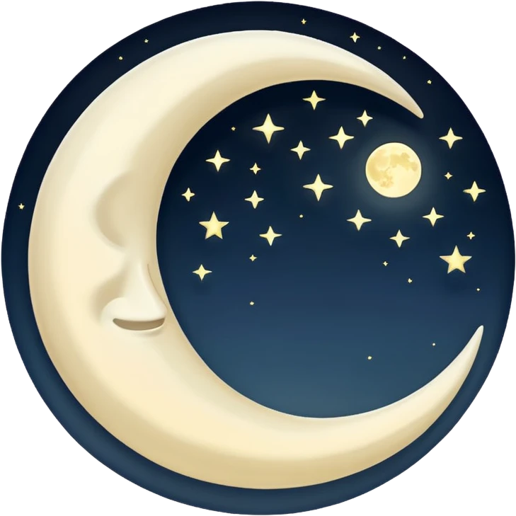 The crescent moon emoji