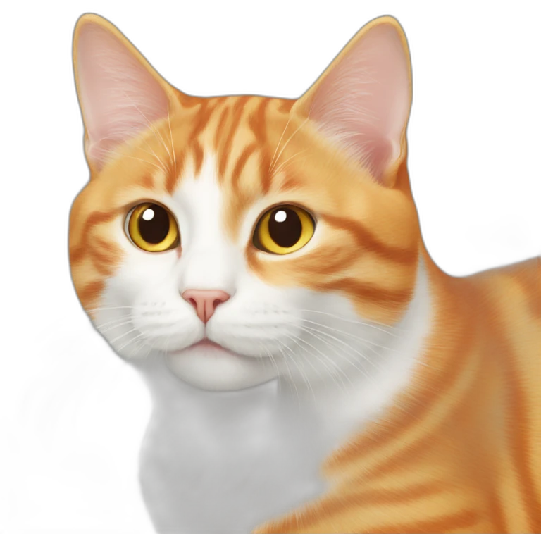 Orange cat and Pure white cat emoji