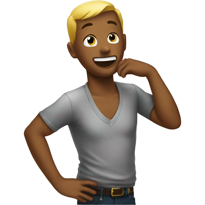 emoji grabbing his neck emoji