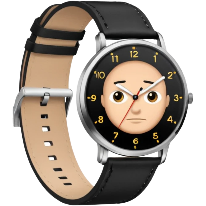 man wearing a black strap watch emoji