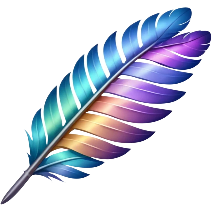 the neatly arranged feathers of a dovetail emoji