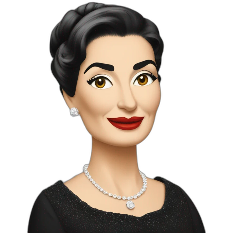 Maria Callas chante avec un micro emoji