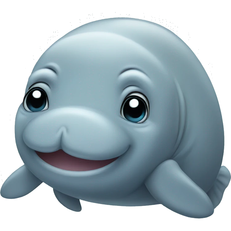 Cute manatee emoji