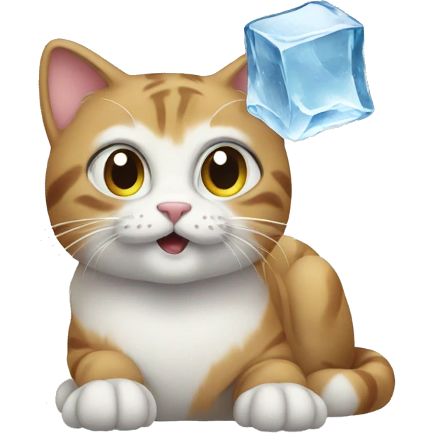 Cats with ice emoji