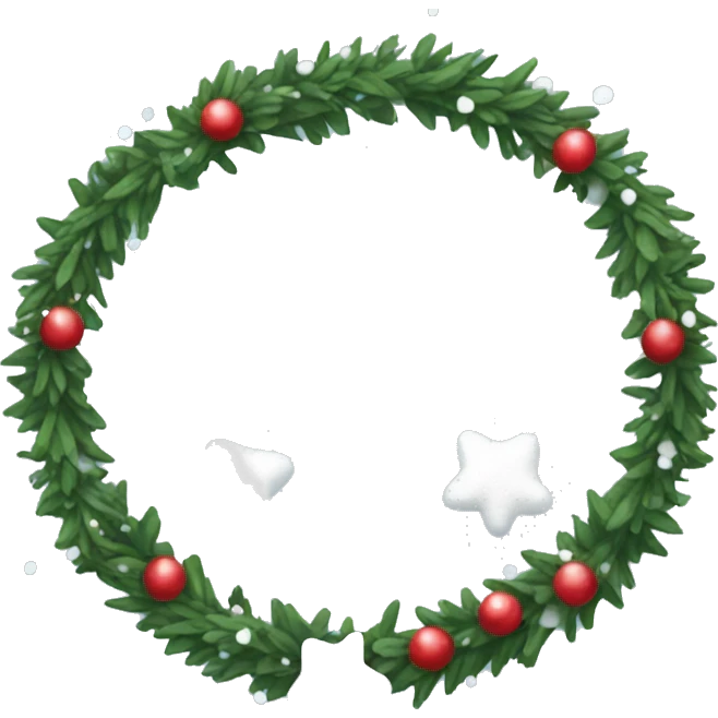 snow and garland emoji