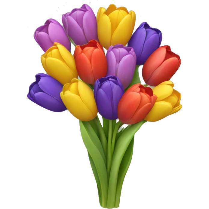 Thick tulip bouquet multicoloured  emoji