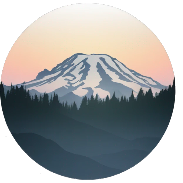Mt Rainier silhouette  emoji