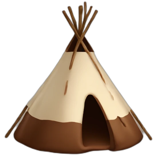 Tepee in chocolate  emoji