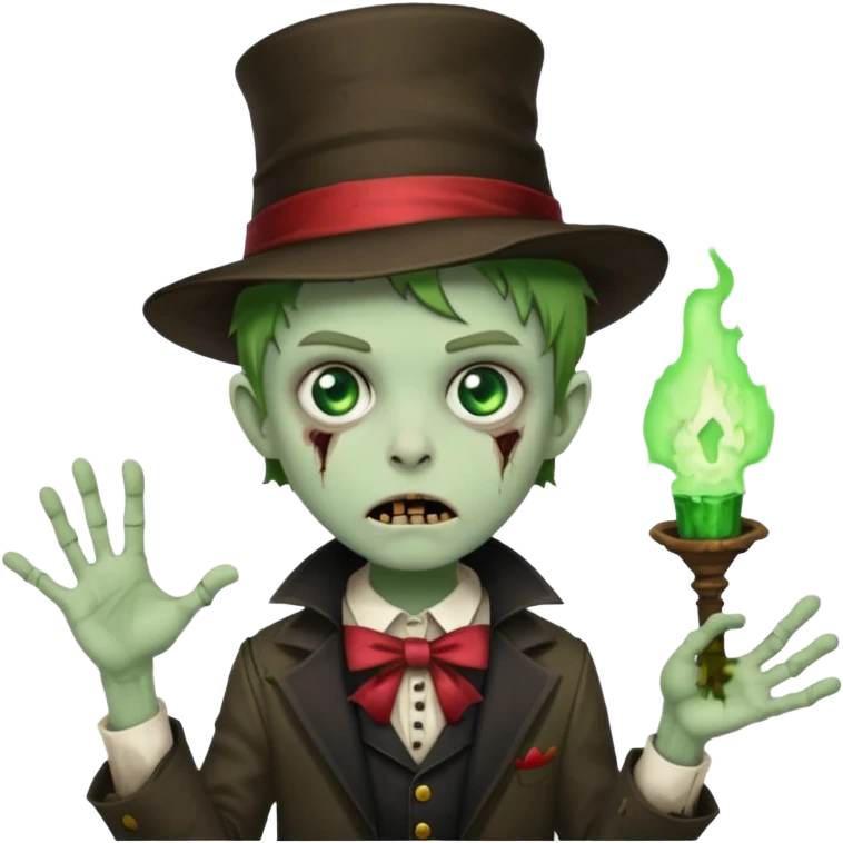 Child magician Zombie emoji