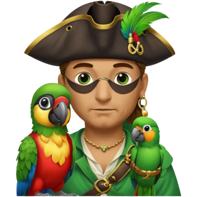 pirate and parrot emoji