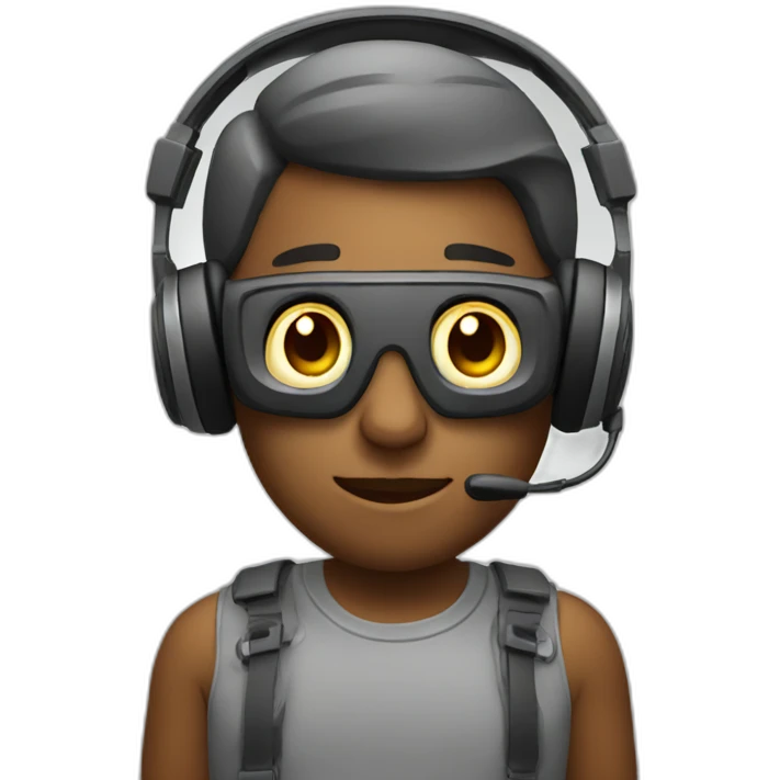 person with headphones and gaming controller emoji