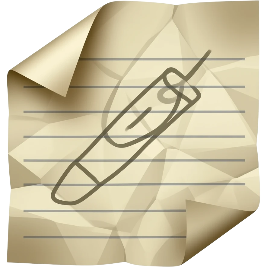 piece of paper with scribble on it emoji