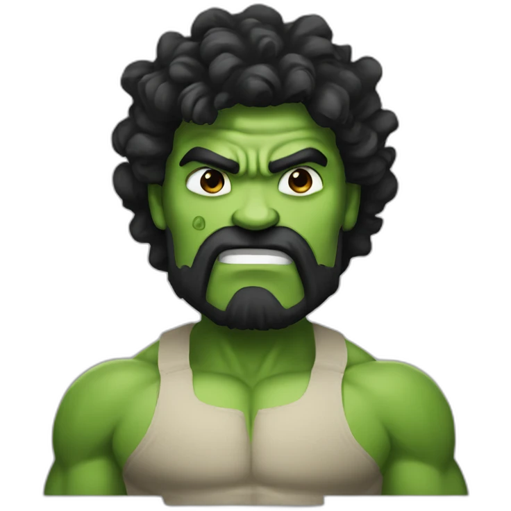 hulk with black beard emoji